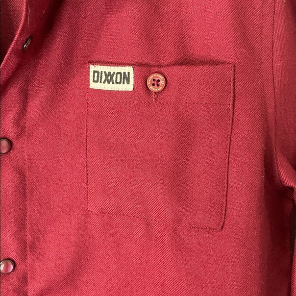 DIXXON Flannel Co Like New Pearl Snap Button Down Long Sleeve Maroon Size Large - Picture 2 of 9